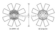 SCC037 Větrák, chlazení motoru AVA QUALITY COOLING