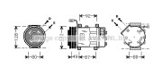 SCK026 AVA QUALITY COOLING kompresor klimatizácie SCK026 AVA QUALITY COOLING