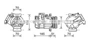 SZK140 Kompresor, klimatizace AVA QUALITY COOLING