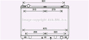TO2729 Chladič, chlazení motoru AVA QUALITY COOLING