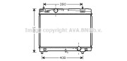 TOA2482 Chladič, chlazení motoru AVA QUALITY COOLING