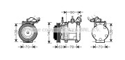 TOK442 AVA QUALITY COOLING kompresor klimatizácie TOK442 AVA QUALITY COOLING