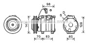 TOK630 Kompresor, klimatizace AVA QUALITY COOLING