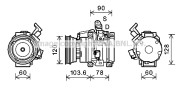 TOK631 Kompresor, klimatizace AVA QUALITY COOLING