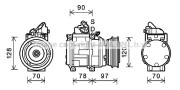 TOK632 Kompresor, klimatizace AVA QUALITY COOLING