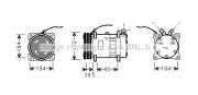 UVK035 Kompresor, klimatizace AVA QUALITY COOLING