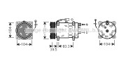 VLK080 AVA QUALITY COOLING kompresor klimatizácie VLK080 AVA QUALITY COOLING