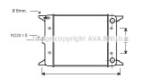 VN2003 AVA QUALITY COOLING chladič motora VN2003 AVA QUALITY COOLING