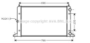 VN2134 AVA QUALITY COOLING chladič motora VN2134 AVA QUALITY COOLING