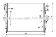 VN2316 Chladič, chlazení motoru AVA QUALITY COOLING