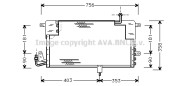 VN5125 Kondenzátor, klimatizace AVA QUALITY COOLING
