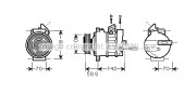 VNAK298 AVA QUALITY COOLING kompresor klimatizácie VNAK298 AVA QUALITY COOLING