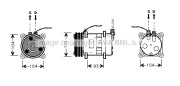 VOK052 Kompresor, klimatizace AVA QUALITY COOLING