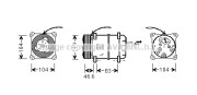 VOK057 Kompresor, klimatizace AVA QUALITY COOLING