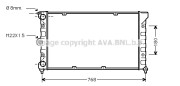 VW2080 Chladič, chlazení motoru AVA QUALITY COOLING