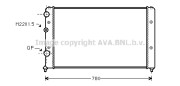 VW2122 AVA QUALITY COOLING chladič motora VW2122 AVA QUALITY COOLING