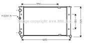 VW2156 Chladič, chlazení motoru AVA QUALITY COOLING