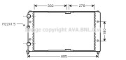 VW2191 AVA QUALITY COOLING chladič motora VW2191 AVA QUALITY COOLING