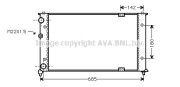 VW2192 AVA QUALITY COOLING chladič motora VW2192 AVA QUALITY COOLING