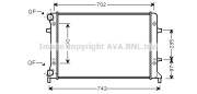 VW2228 Chladič, chlazení motoru AVA QUALITY COOLING