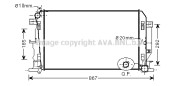 VW2282 AVA QUALITY COOLING chladič motora VW2282 AVA QUALITY COOLING