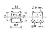 VW3391 Olejový chladič, motorový olej AVA QUALITY COOLING