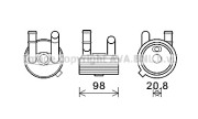 VW3396 AVA QUALITY COOLING chladič oleja automatickej prevodovky VW3396 AVA QUALITY COOLING