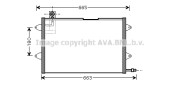 VW5146 Kondenzátor, klimatizace AVA QUALITY COOLING