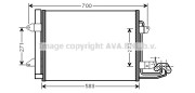 VW5211D AVA QUALITY COOLING kondenzátor klimatizácie VW5211D AVA QUALITY COOLING