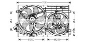 VW7508 Větrák, chlazení motoru AVA QUALITY COOLING