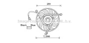 VW7531 Větrák, chlazení motoru AVA QUALITY COOLING