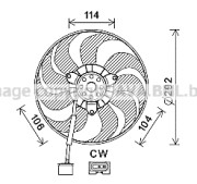 VW7539 Větrák, chlazení motoru AVA QUALITY COOLING