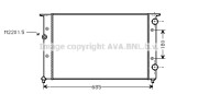 VWA2102 AVA QUALITY COOLING chladič motora VWA2102 AVA QUALITY COOLING