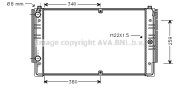 VWA2149 AVA QUALITY COOLING chladič motora VWA2149 AVA QUALITY COOLING