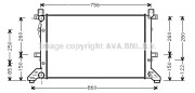 VWA2155 Chladič, chlazení motoru AVA QUALITY COOLING