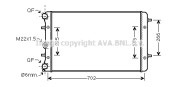 VWA2174 Chladič, chlazení motoru AVA QUALITY COOLING