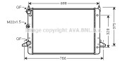 VWA2184 AVA QUALITY COOLING chladič motora VWA2184 AVA QUALITY COOLING