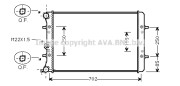 VWA2217 AVA QUALITY COOLING chladič motora VWA2217 AVA QUALITY COOLING