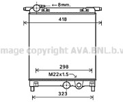 VWA2325 Chladič, chlazení motoru AVA QUALITY COOLING