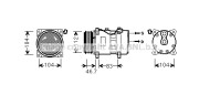 VWAK288 AVA QUALITY COOLING kompresor klimatizácie VWAK288 AVA QUALITY COOLING