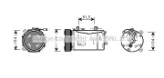 VWK164 Kompresor, klimatizace AVA QUALITY COOLING