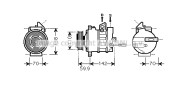 VWK298 Kompresor, klimatizace AVA QUALITY COOLING