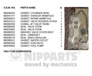 J1245027 Sada těsnění, hlava válce NIPPARTS
