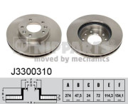 J3300310 Brzdový kotouč NIPPARTS