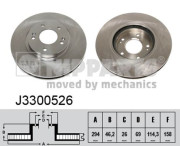 J3300526 Brzdový kotouč NIPPARTS