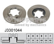 J3301044 Brzdový kotouč NIPPARTS