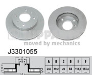 J3301055 Brzdový kotouč NIPPARTS