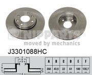 J3301088HC Brzdový kotouč NIPPARTS