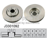J3301092 Brzdový kotouč NIPPARTS