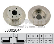 J3302041 NIPPARTS brzdový kotúč J3302041 NIPPARTS